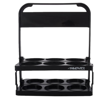 Avento klappbarer Trageständer – für 6 Flaschen – schwarz – 28 x 33,5 x 17,5 cm