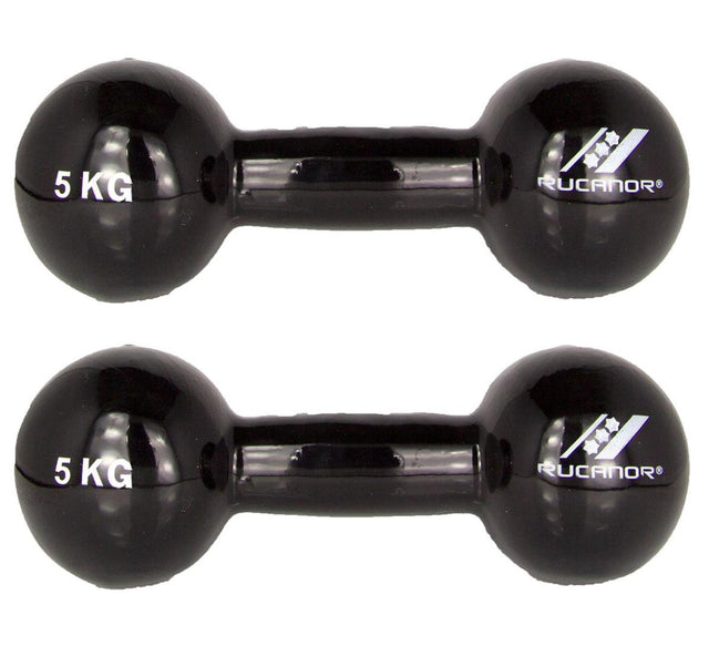 Rucanor dumbbells 5 kg 2 stuks zwart