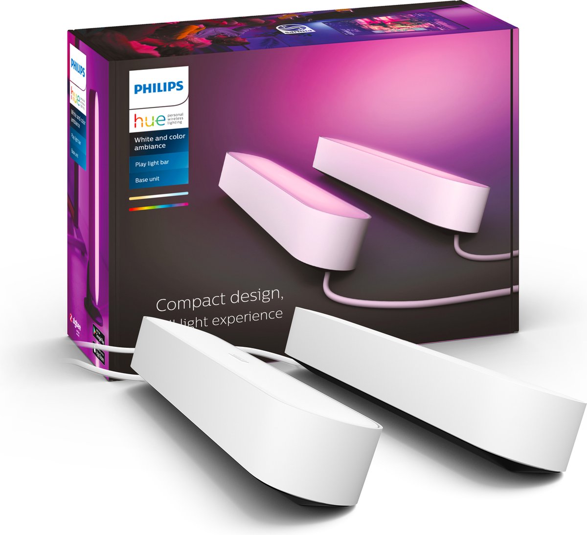 Philips Hue Hue Weiß und Farbbaliente Leichter Balk Starter Ki