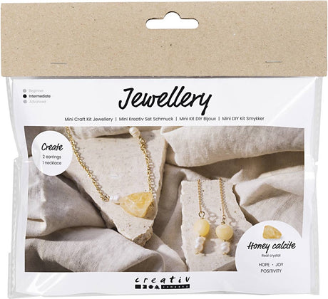Kreativunternehmen https: www.cchobby.nl mini-hobbyset-jewelry-honeycalcite-necklace-and-earrings-1-box