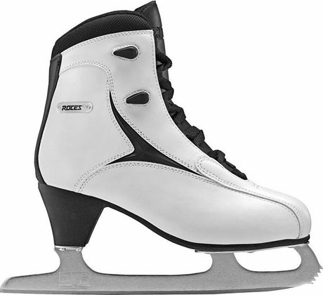 Roces – RFG 1 – Eiskunstlauf-Schlittschuhe – Eislaufen Damen – Weiß – Edelstahl-Eisen, stabile Knöchelstütze – Größe EU 38