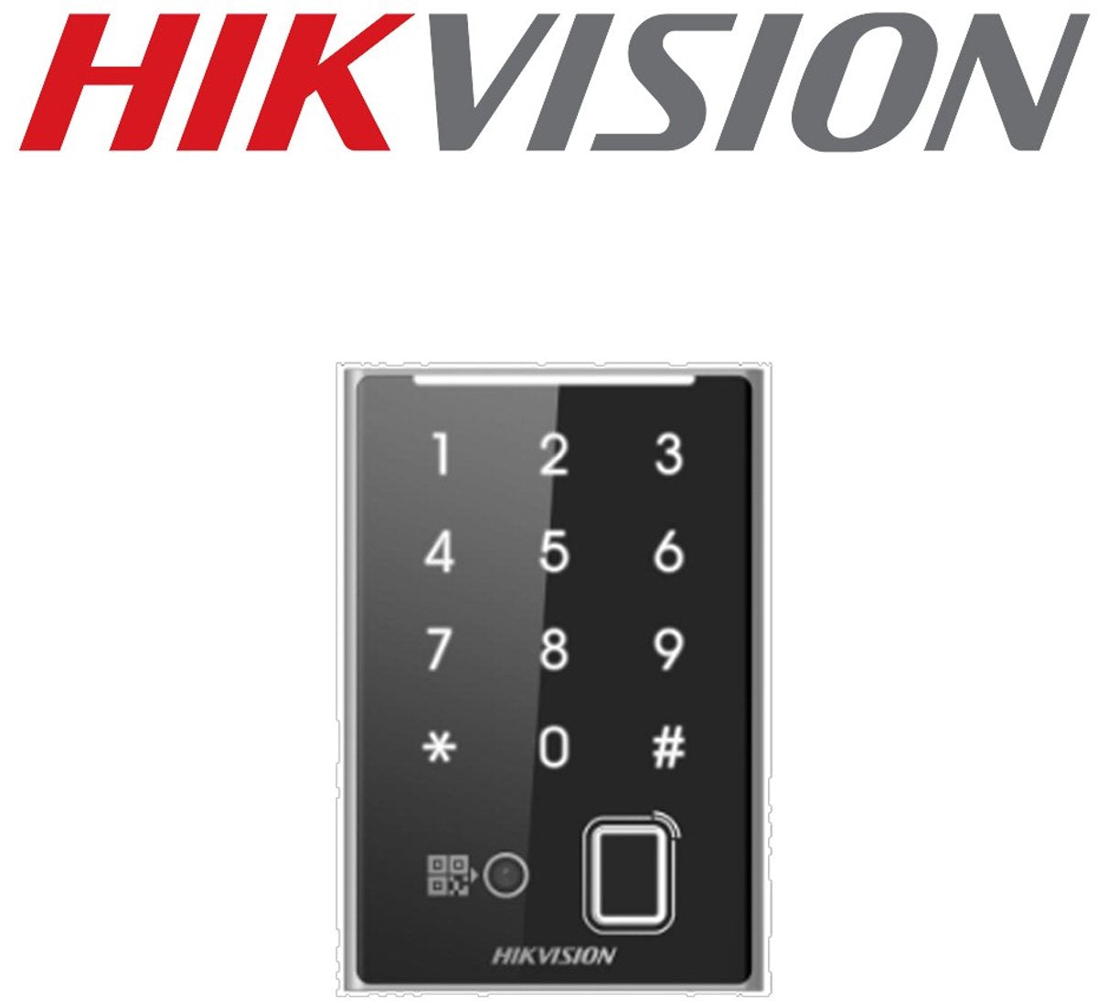 Hikvision ds-k1109dkfb-qr – geavanceerde kaartlezer met vingerafdruk, qr-code en bluetooth