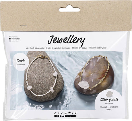 Creativ Company Mini-Hobby-Set Schmuck, Armband mit Bergkristall, 1 Box
