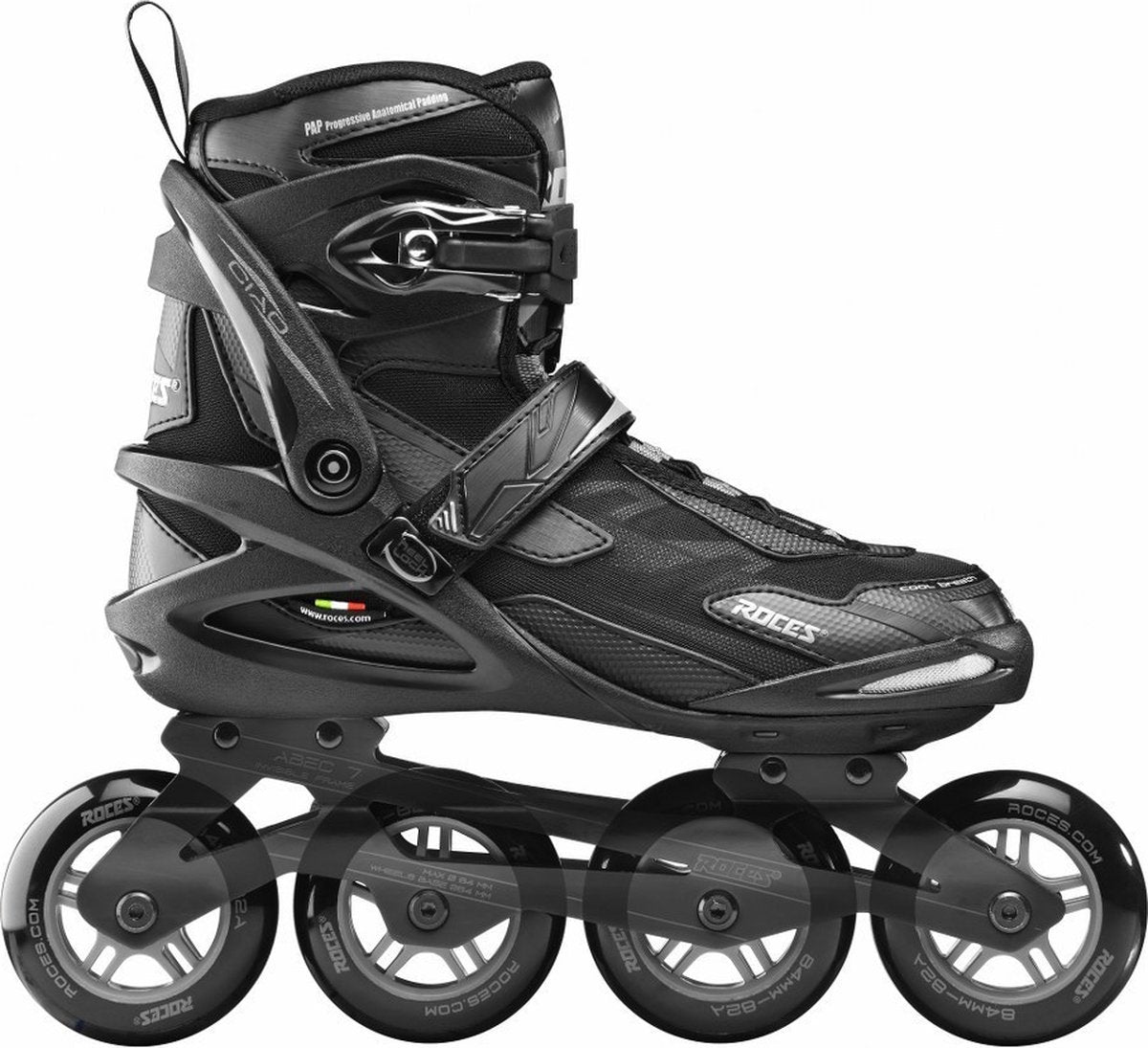 Roces Ciao 2.0 TIF 84 Inline-Skates Erwachsene – 4 x 84 mm Rollen – Fitness-Inline-Skates – Schwarz – Größe 45