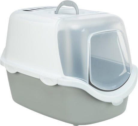Trixie - Vico-Katzentoilette - oben offen - mit Haube - hellgrauweiß - 56x40x40 cm