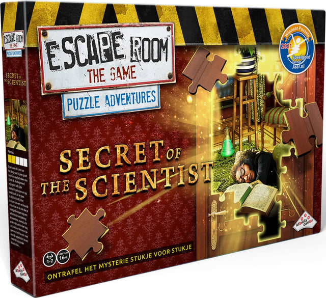 Identitätsspiele, Escape Room, das Spiel Puzzle-Abenteuer (Geheimnis des Wissenschaftlers) – Denksportaufgabe – eine Mischung aus Escape Room und Puzzle