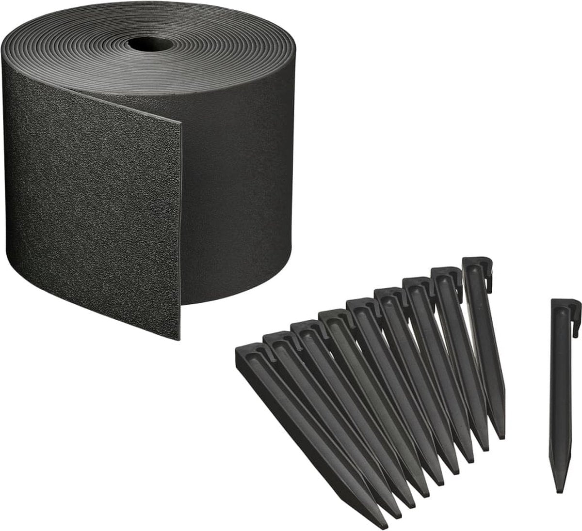 Nature Border Rand Set H15 cm x 10 m mit Stiftschwarz