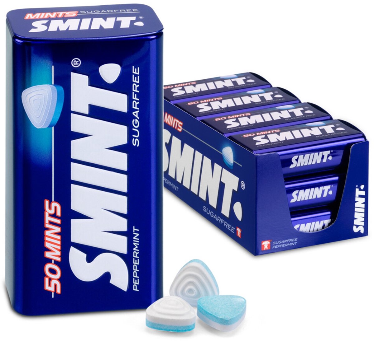 Smint XL Pfefferminze – Frischmacher – zuckerfrei – 1x12 Stück