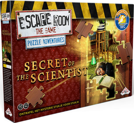 Identitätsspiele, Escape Room, das Spiel Puzzle-Abenteuer (Geheimnis des Wissenschaftlers) – Denksportaufgabe – eine Mischung aus Escape Room und Puzzle
