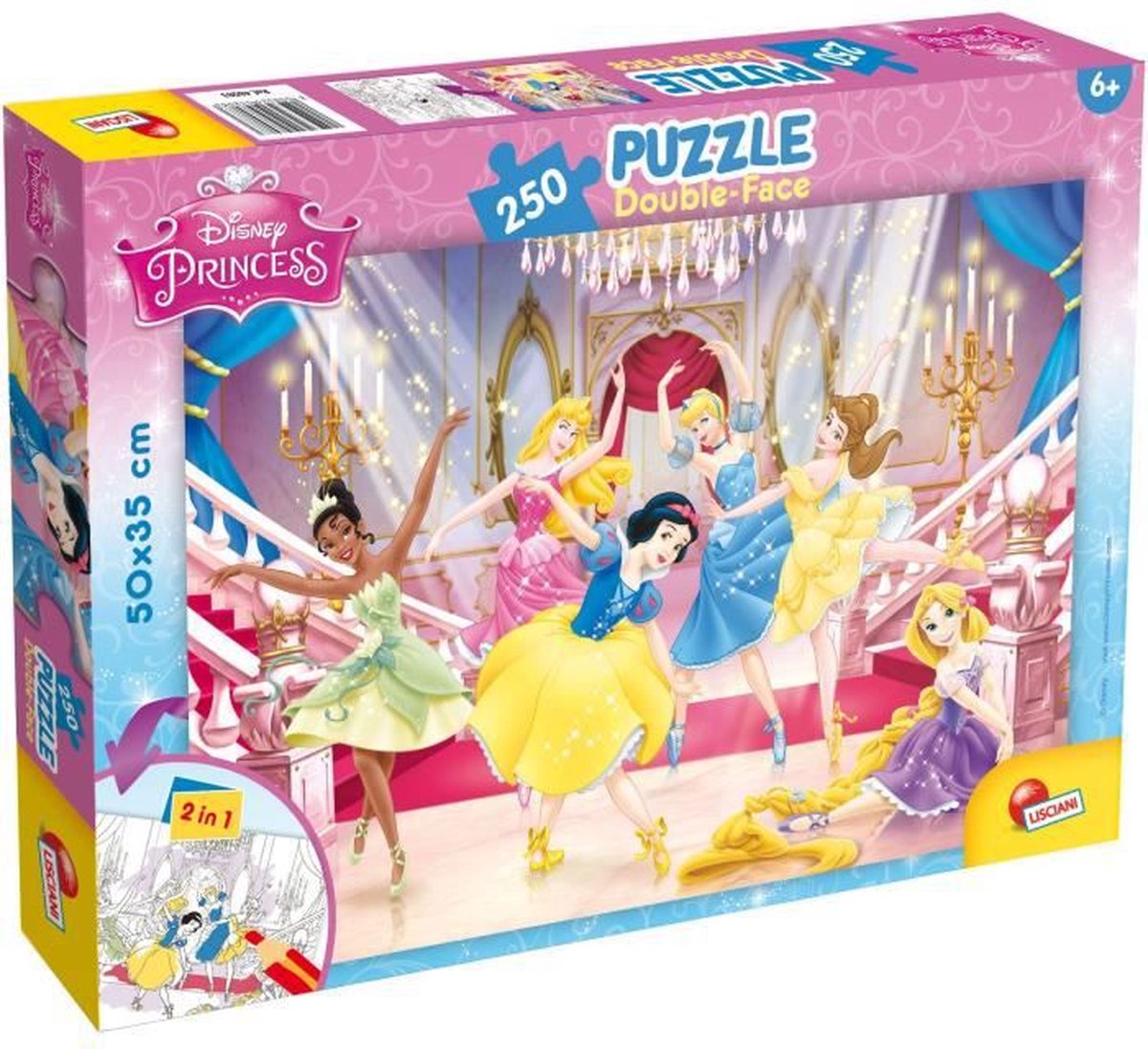 Lisciani - Disney Princess - Double Face - Puzzle - 250 Teile