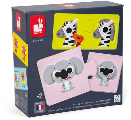 Janod – Puzzlespiel – Assoziationsspiel Gegensätze