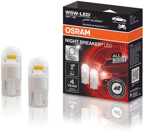Osram Hauptlampe Night Breaker LED W5W Lampe W5W LED 12V1W Night Breaker