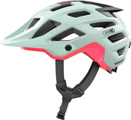 Abus Fahrradhelm Moventor 2.0 Mips Iced Mint M – 54–58 cm – Türkis – für den Einsatz am Mountainbike geeignet – 345 g