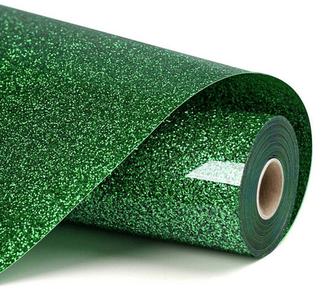 Loklik Wärmetransfer-Vinyl-Glitzer – Grün – 30,5 x 90 cm