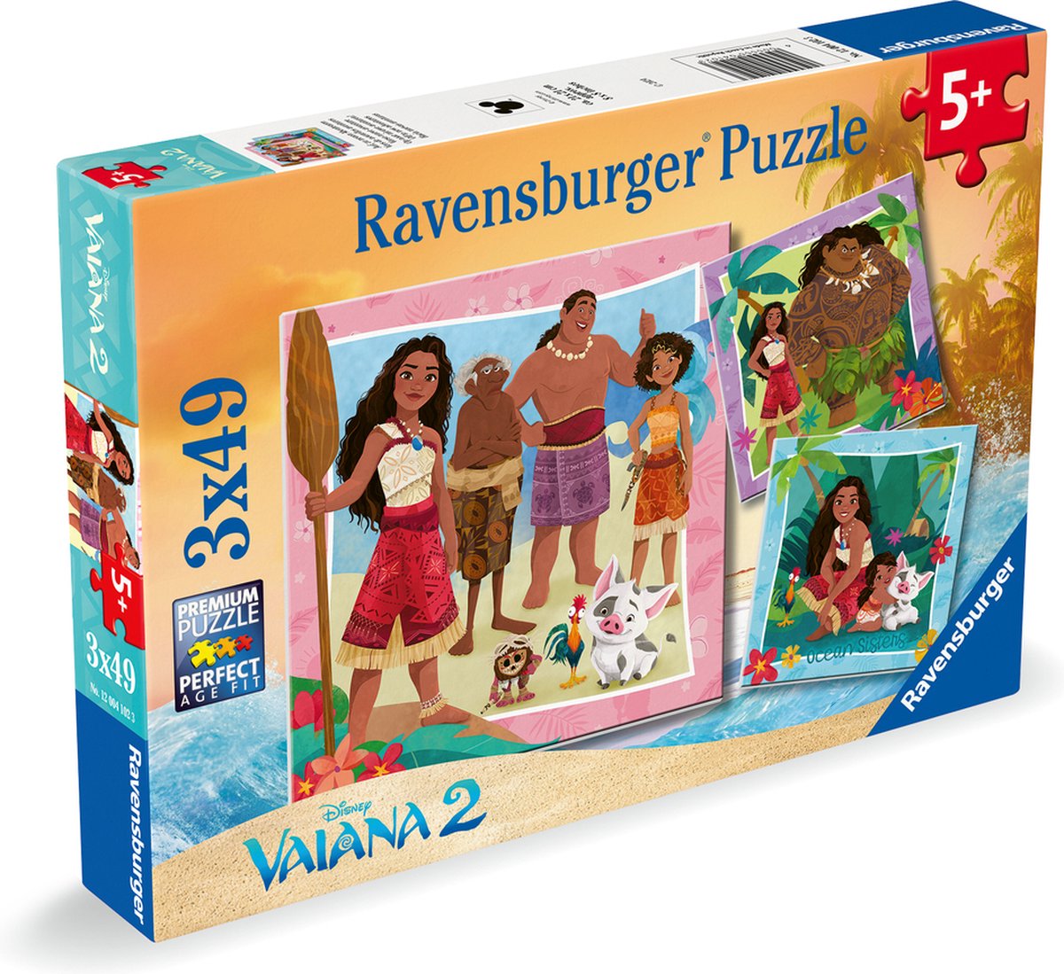 Ravensburger Puzzle Vaiana 2 Auf zu neuen Abenteuern! - Puzzle - 3x49 Teile