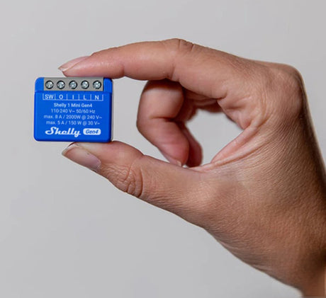 Shelly 1 Mini Gen4 Relay (blau, Bluetooth 4.2, WLAN)