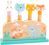Small Foot - Motorik-Formen-Steckspiel Waldtiere aus Holz, 5-teilig.