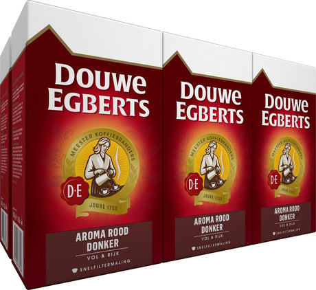 Douwe Egberts Aroma roter dunkler Filterkaffee – 6 x 500 Gramm