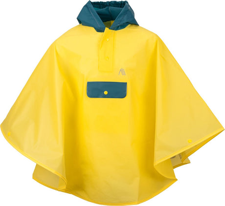 Ralka regenponcho - kinderen - geel - maat 116 128 - met capuchon - 100% eva 116