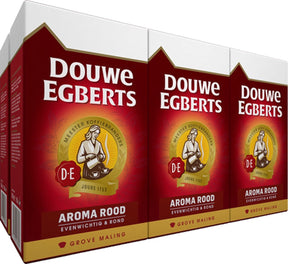Douwe Egberts Aroma roter grob gemahlener Filterkaffee – 6 x 250 Gramm