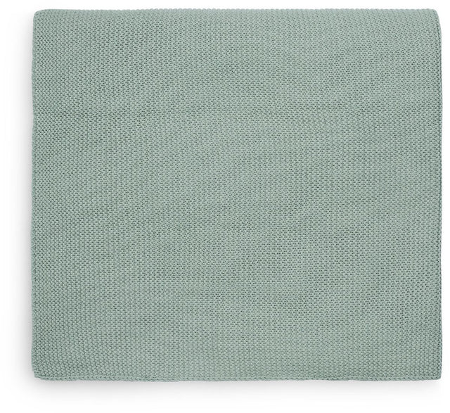 Jollein - deken wieg 75x100cm - wiegdeken, wiegdekentje, dekentje baby - basic knit - forest green