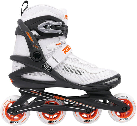 Roces Icon X 80 Inline Skates - Inlineskates - Weiß Orange - Größe 38
