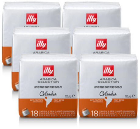 Illy - iperespresso - Kaffeekapseln - Arabica-Auswahl - Kolumbien - 6 x 18 Kapseln
