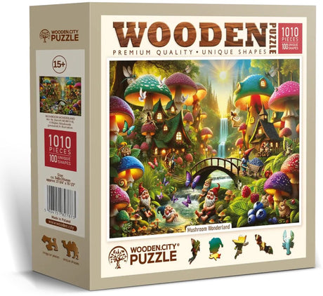 Holzstadt wood.city Holzpuzzle Pilzwunderland 1000 Teile Fantasie.