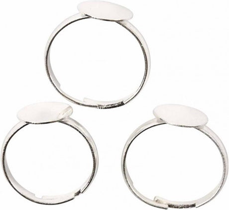 Kreativunternehmen https: www.cchobby.nl Ring-für-den-Finger-versilbert-3-teilig-1-Box