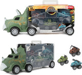 World of Dinosaurs Dino-Truck mit 3 Rückzugsautos