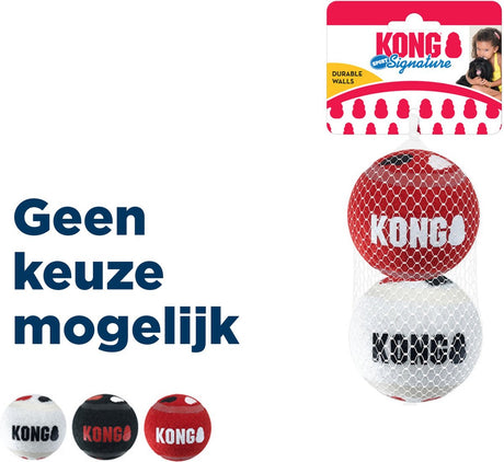 Kong Signature Spielbälle L – fester als Tennisbälle – nicht scheuerndes Material – Spielball für Hunde – 2 Stück