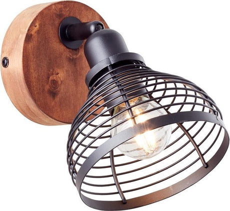 Brilliant avia - plafondspot - e14 max 1x40w - zwart hout