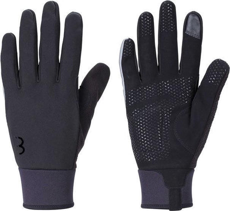 Bbb cycling controlzone fietshandschoenen winter - 5 - 10 ℃ - winddichte wielrenhandschoenen heren dames - sporthandschoenen - touchscreen compatibel - zwart - maat m- bwg-36
