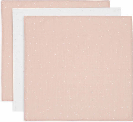 Jollein - hydrofiele doek small 70x70cm - spuugdoekjes - zacht katoen - 3 stuks - twinkling wild rose