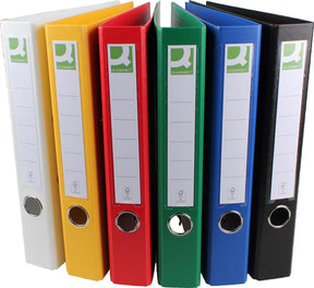Q-connect ordner, voor ft a4, volledig uit pp, rug van 5 cm, geassorteerde kleuren