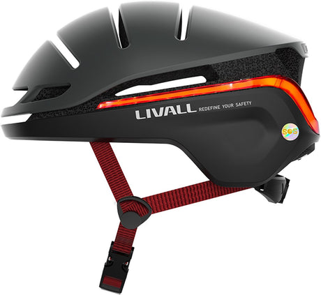 Livall evo21 black large - (smart) fietshelm - sos functie - led richtingaanwijzers - smart verlichting l
