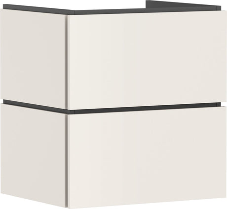 Hansgrohe xilesa e – Badmöbel – Größe 580 470 mm – 2 Schubladen – Push-Open-Schubladen – für Waschbecken – Sand mattbeige