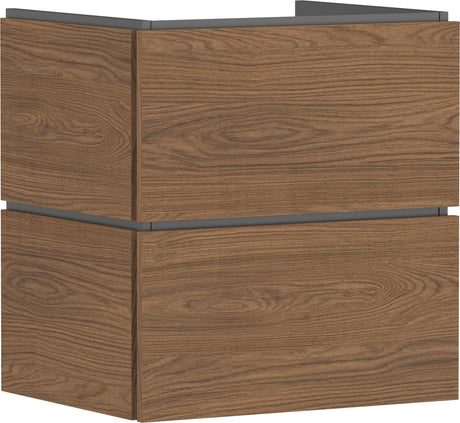 Hansgrohe xilesa e – Badezimmermöbel – Größe 580 x 470 mm – 2 Schubladen – Push-Open-Schubladen – für Waschbecken – Kaschmir-Eiche