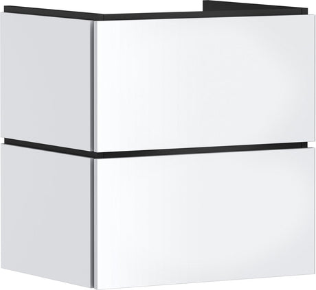 Hansgrohe xilesa e – Badezimmermöbel – Größe 580 x 470 mm – 2 Schubladen – Push-Open-Schubladen – für Waschbecken – mattweiß