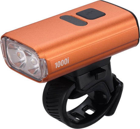 Bbb cycling nanostrike 1000i koplamp fiets – 1000 lumen – usb oplaadbaar – brandtijd: 42 uur – ipx6 regenbestendig – krachtige fietsverlichting racefiets mountainbike – oranje - bls-263i