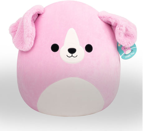 Jazwares Squishmallows – großer Plüsch (Peggy Sue – Pink Golden Retriever mit weißem Bauch) – 40 cm Plüsch