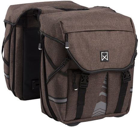 Willex Gepäcktasche 1200 – Doppelte Fahrradtasche S – 20 Liter – Braun