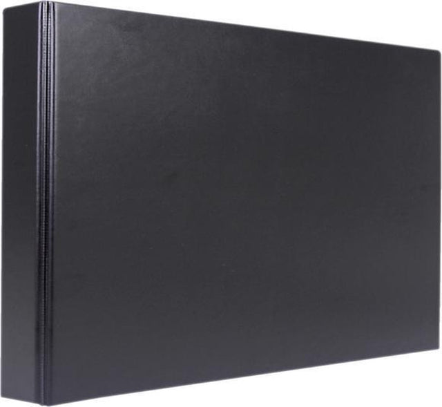 Kangaro-Ringordner – A3 quer – extra breit – 4-Ring – Rückenbreite 25 mm – schwarz