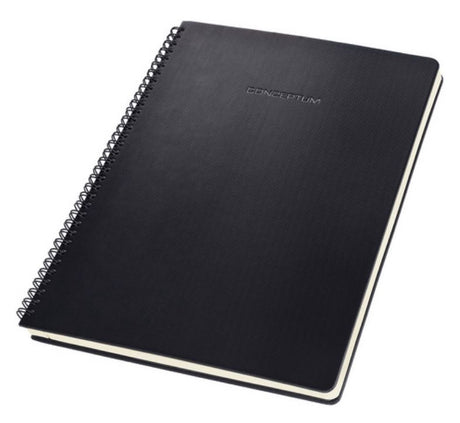 Sigel – Spiralnotizbuch – Conceptum – A4 – Schwarz – Hardcover-Spirale – 160 Seiten – Diamant – 80-Gramm-Papier – Si-Co820