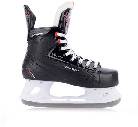 Tempish – Volt-T – Eishockey-Schlittschuhe – Schlittschuhe Herren – Schwarz – verstärkte Knöchelschalen, griffige Edelstahl-Hockeykufe – Größe EU 44