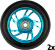 Black Dragon Stunt-Scooter-Räder-Set – Speichenaluminium – Blau-Schwarz