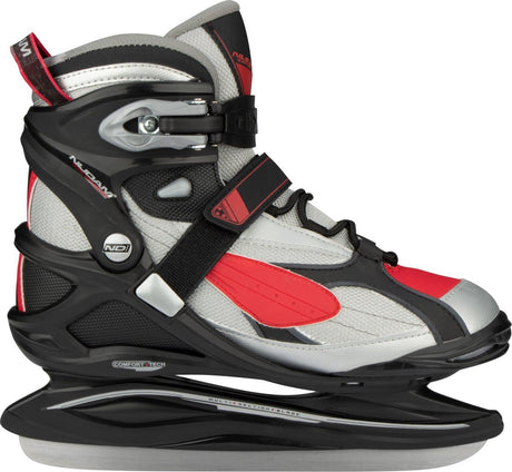 Nijdam ijshockeyschaats - pro-line - semi-softboot - zwart grijs - maat 40