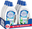White Giant Gel - Flüssigwaschmittel - Weiße Wäsche - 6 x 19 Wäschen - Vorteilspack