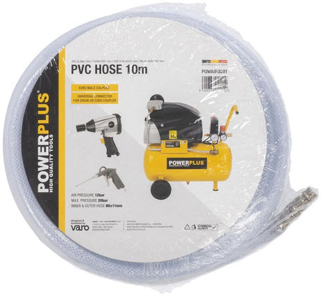 Powerplus powair0201 compressor luchtslang - max. druk: 8bar - lengte 10m - materiaal pu
