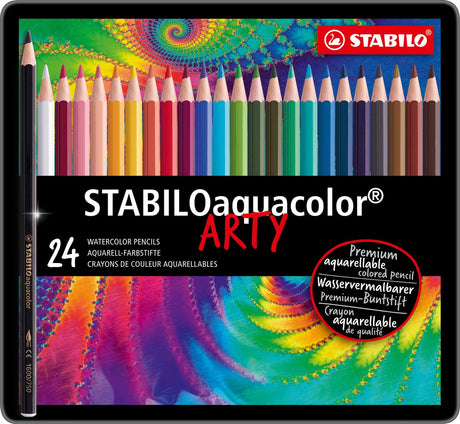Stabilo aquacolor - Aquarell-Buntstift - Metallset 24-tlg.